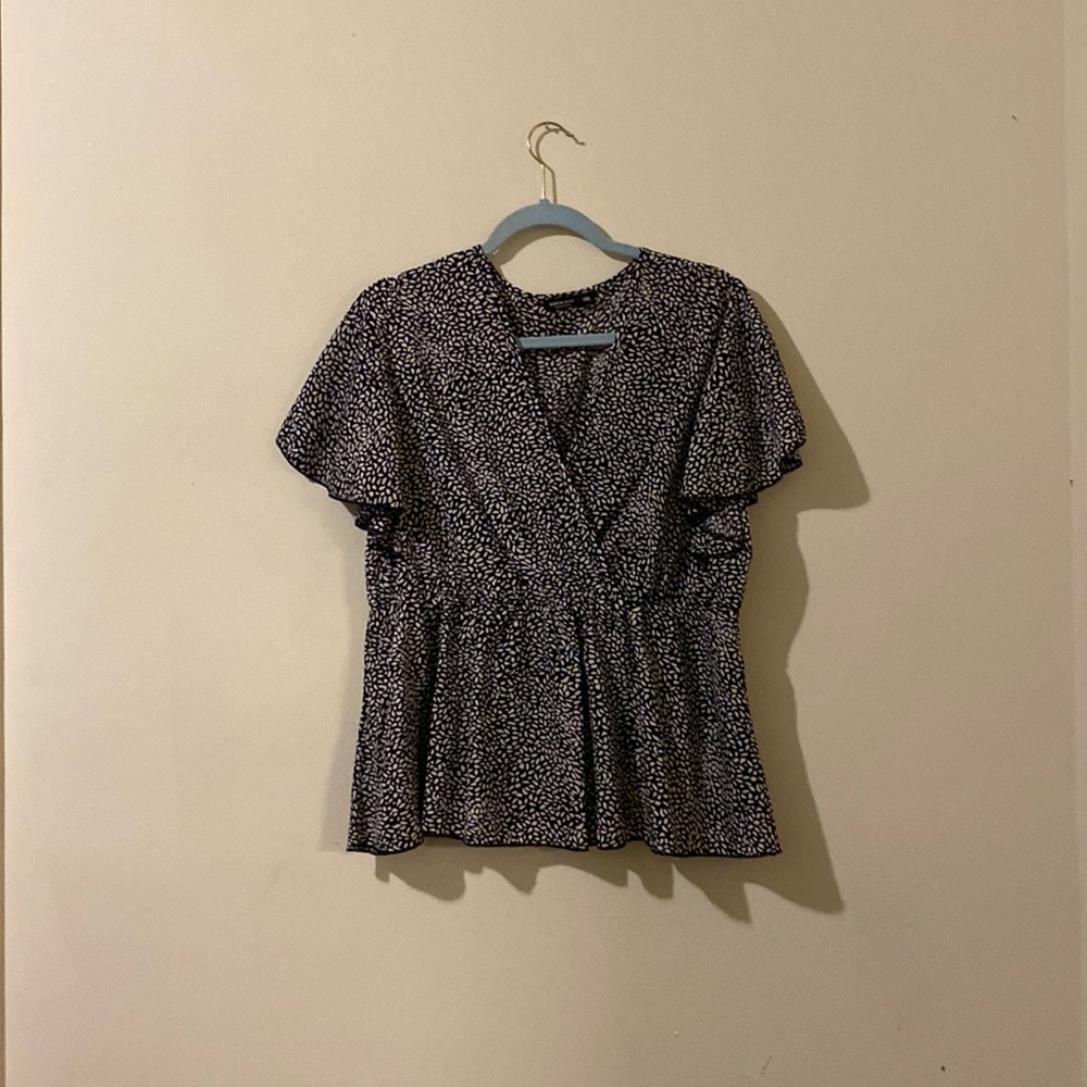 V neck peplum Blouse